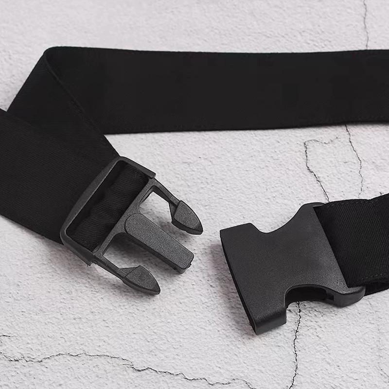 Techwear Style Adjustable Wide Belt With Phone Pocket Woman Outdoor Casual Decorative Waist Belt Bag
