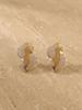 Vintage Gold Earrings For Women Cute Geometric Gold Plated Stainless Steel Trendy Colorful Summer Starfish Stud Earrings