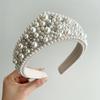 Baroque Fabric Hair Bands Elastic Hair Hoop New Pearl Headband  Headwear