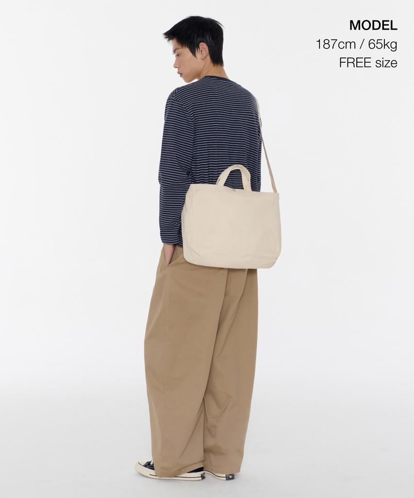 Musinsa Standard Canvas Wide Two-Way Tote Bag [Ivory]
