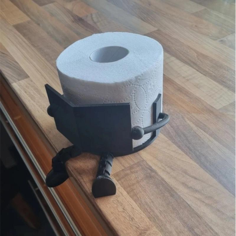 1PC Toilet Paper Holder Toilet Paper Holder Decorative 3D Printing Ornaments Home Living Room Decorations Suitable for Gifts to Friends,