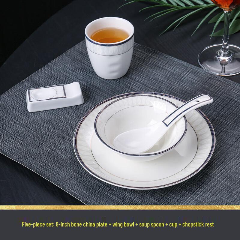 Abay European Leaf Pattern Ceramic Dinnerware Set
