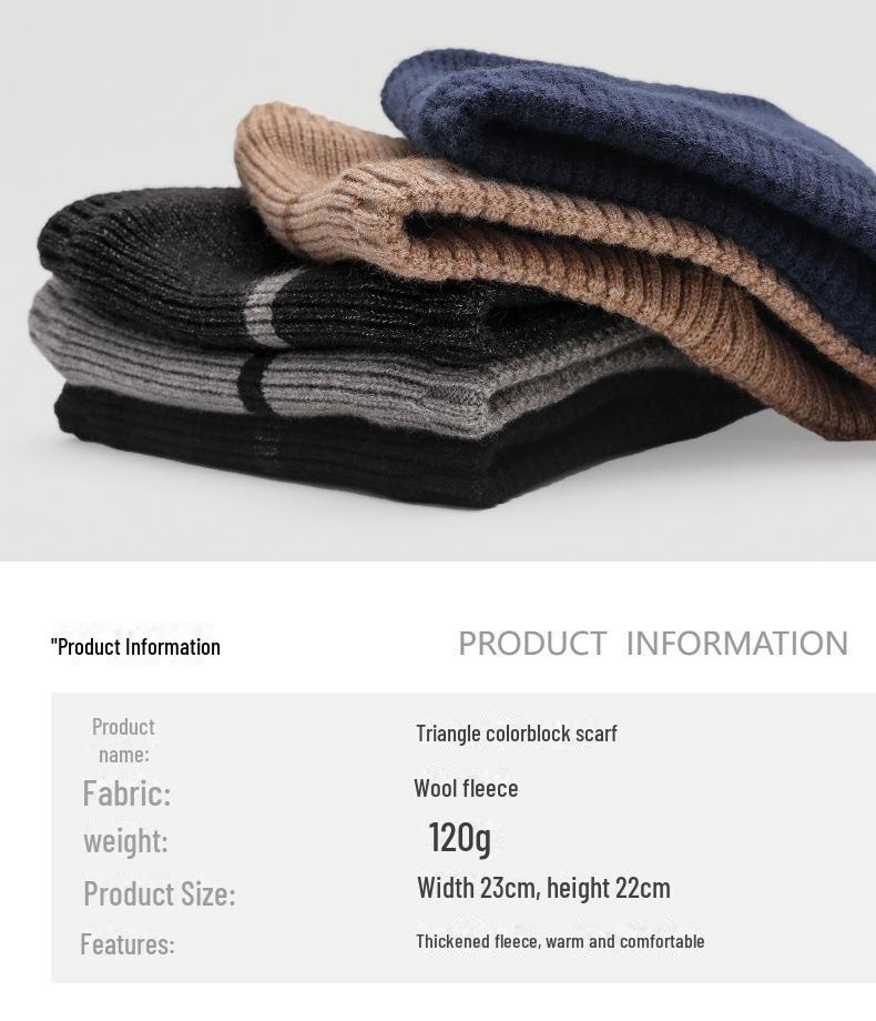 Pánský módní zimní pletený nákrčník/šála ze směsi vlny