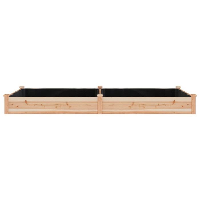 VidaXL Lit surélevé de jardin doublure 240x120x25 cm bois massif sapin 364301