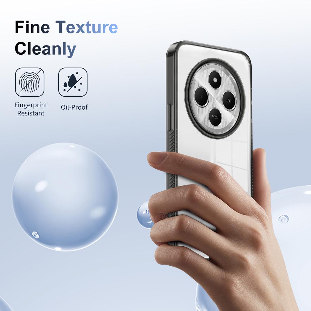 For Xiaomi Poco C75 4G/Redmi 14R 5G/14C 4G Clear Phone Case TPU+PC Anti-Slip Drop-Proof Back Cover