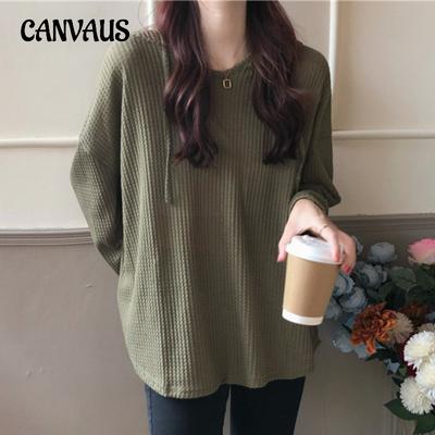 Spring and Autumn Plus Size Loose Lazy Slouchy Hooded Pullover Sweatshirt Women's Tide Long Sleeve Top