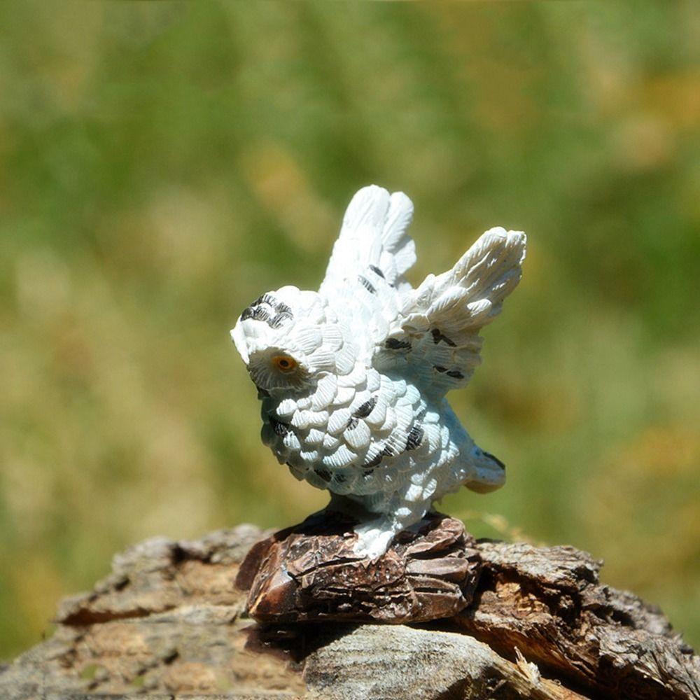 Owl Miniatures Figurine Resin Resin Crafts Cute Owl Figurine Home Decor