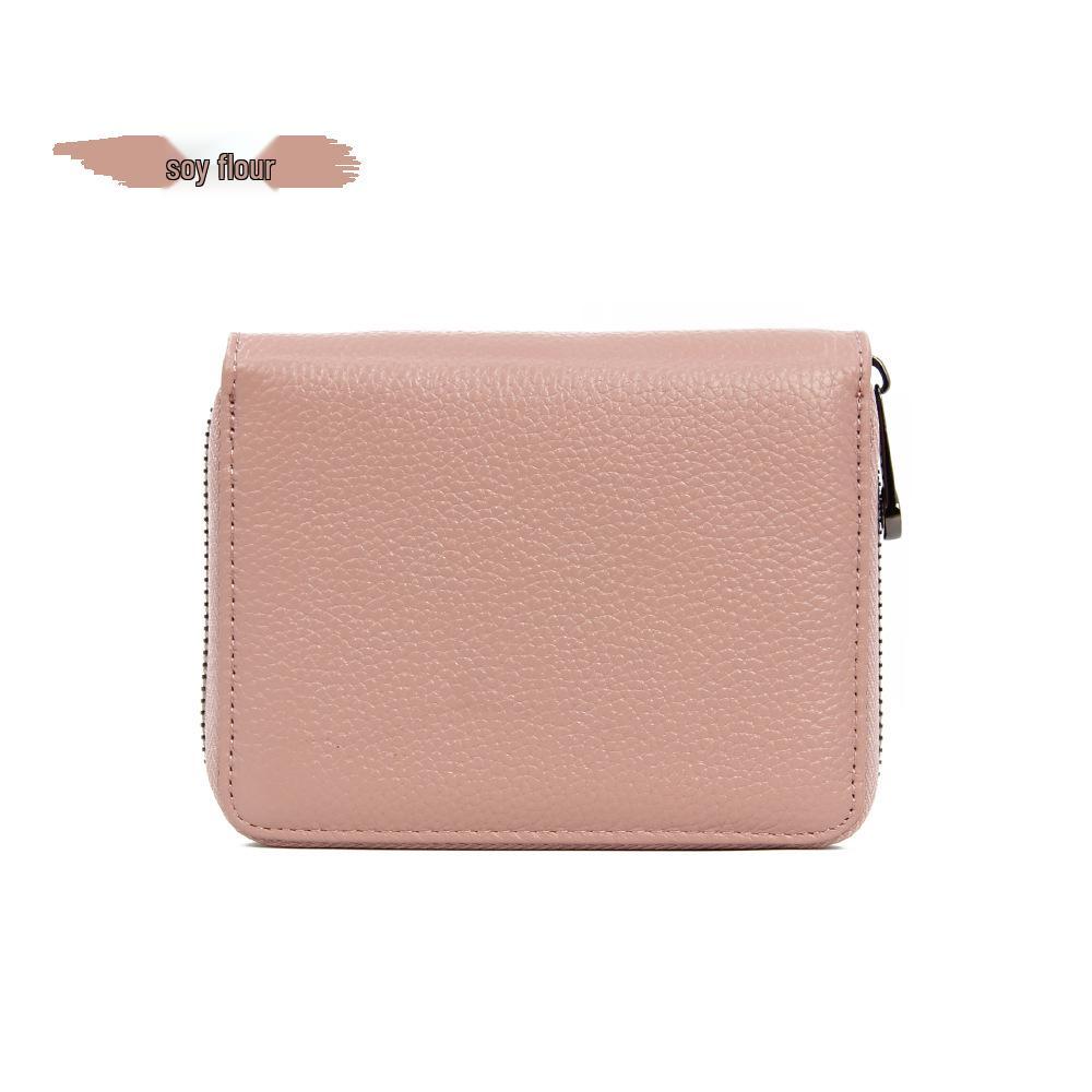 Cowhide RFID Leather Accordion Wallet Multi-Slot Card Holder Passport Holder for Women 1436₽