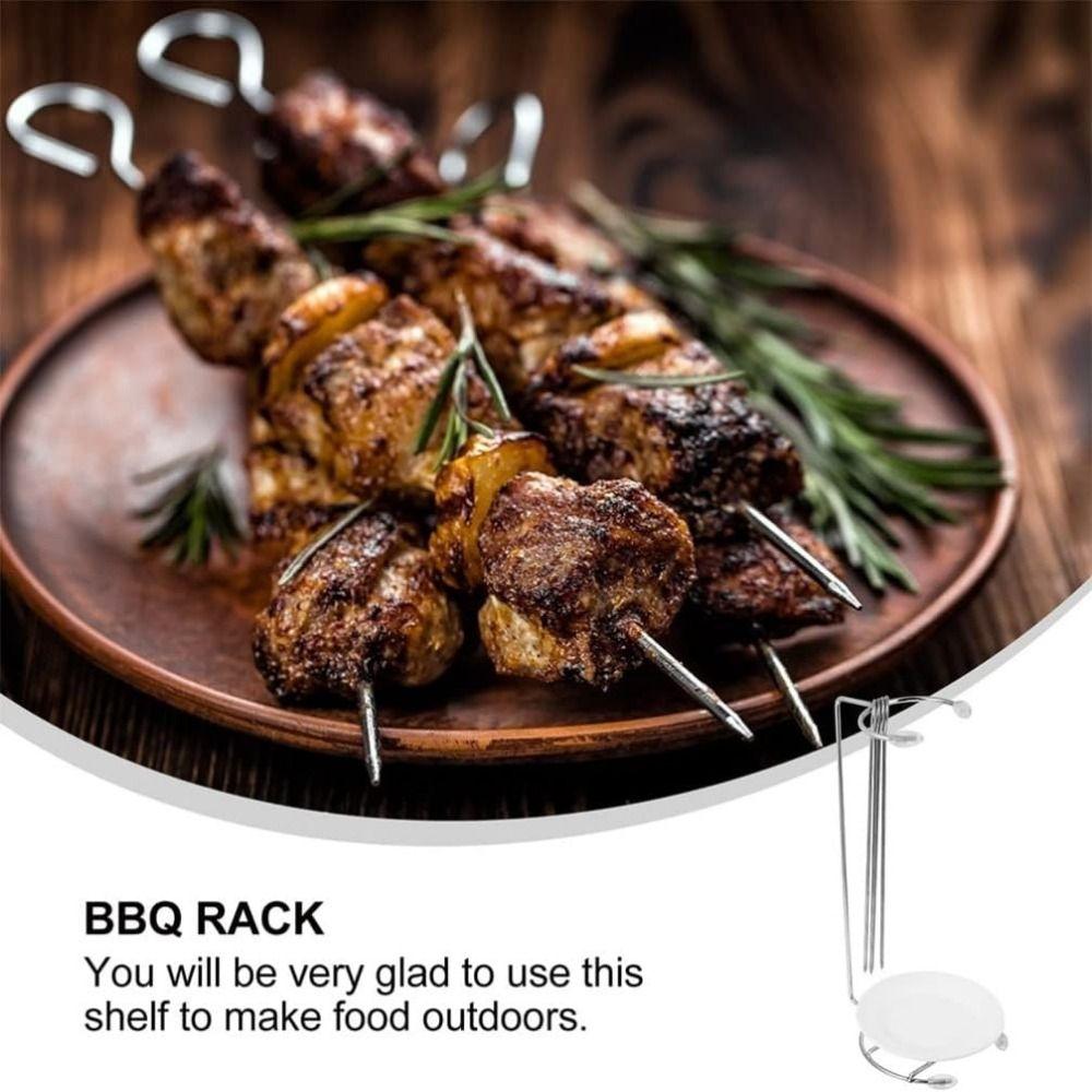 Lightweight BBQ Skewer Set Detachable Hanger Skewer Stand Easy To Use Food Grill Rack Backyard