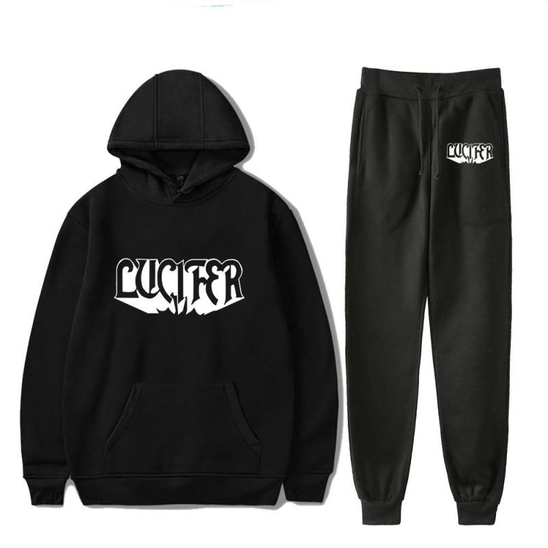 Lucifer Season 5 Printed Men Women Tracksuit Sets Casual Hoodie And Pants 2pcs Sets Oversized Sweatshirt Fashion Unisex Clothing