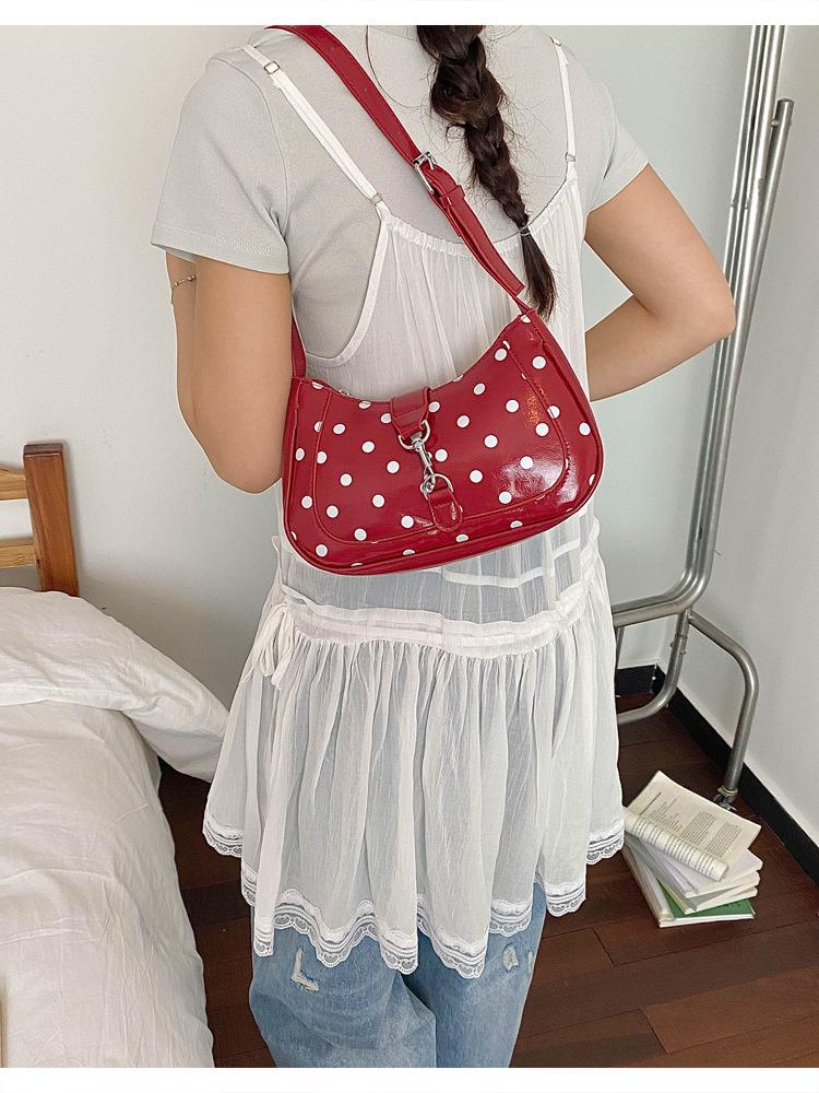 Stylish Polka Dot Women's Underarm Bag - 2026 Summer Collection, Niche Design, Perfect for Casual Work and Commute