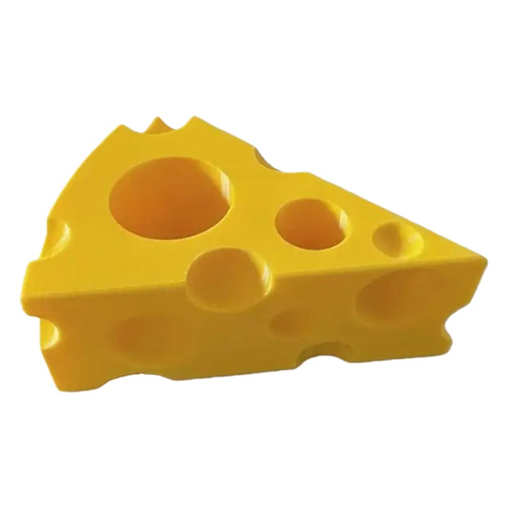 Cheese Shaped 3D Printed Toothbrush and Toothpaste Storage Rack For Children Space-Saving Bathroom Organizer