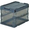 Trusco Nakayama (TRUSCO) Folding Container Skeleton Lid Storage Case Box Skelcon Transparent Black 20L TR-SC20-BK