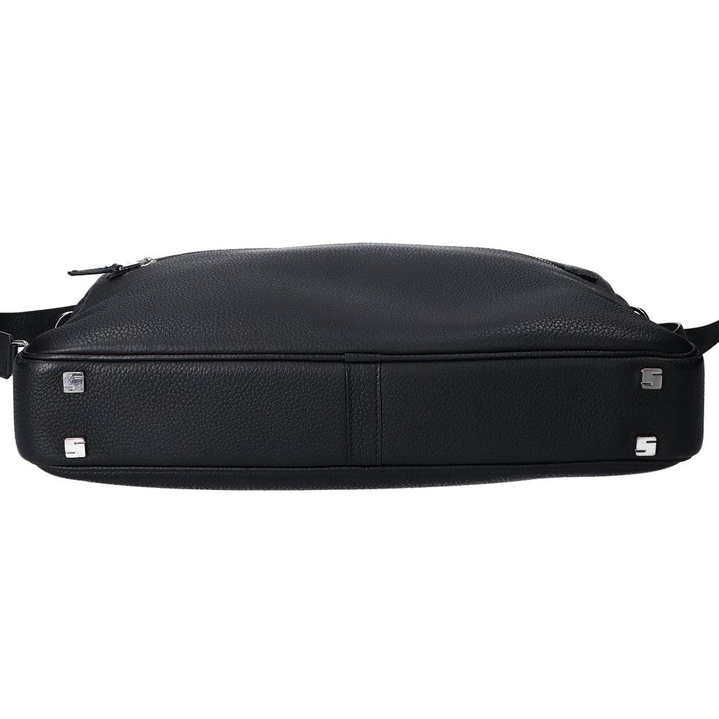 SERAPIAN CACHEMIRE Leder Slim Business Tasche Aktentasche schwarzGebraucht