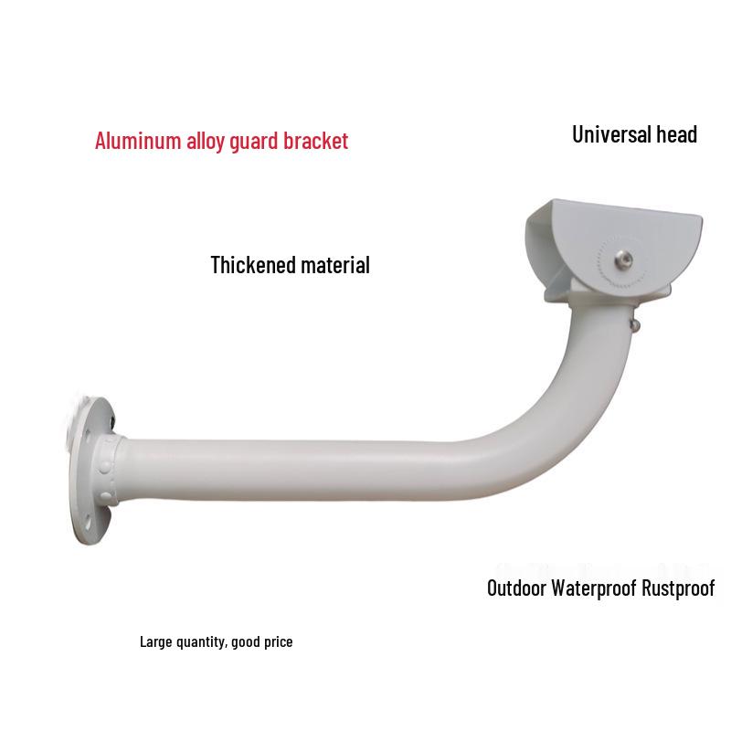 Universal L-Shaped Aluminum Alloy Surveillance Camera Bracket with Gooseneck Wall Mount for Bolt-Action Cameras