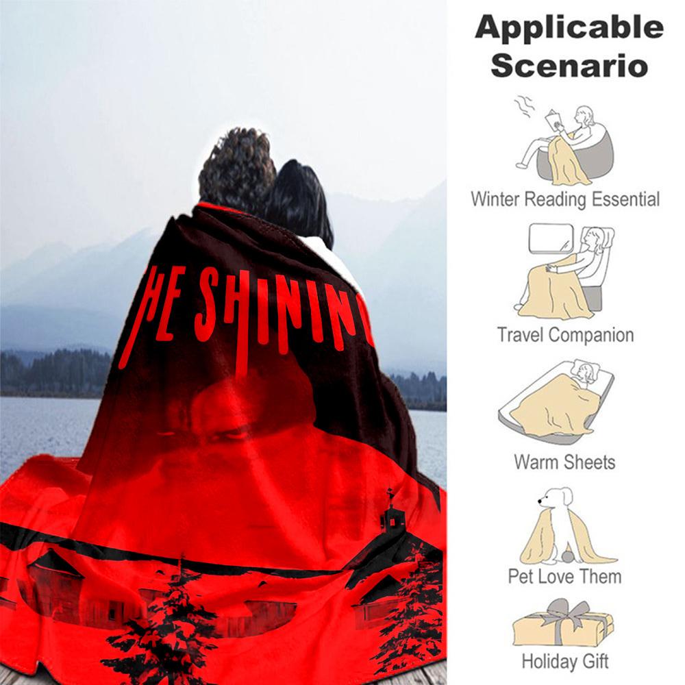 1pc THE SHINING Outdoor Flannel Blanket Soft Plush Decor for Picnics, camping,Bedroom, Playroom, or Lunch Break, Perfect Gift
