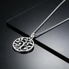 European & American Style Hollow Tree of Life Stainless Steel Pendant Necklace