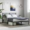VidaXL Metal Bed Frame with Black Headboard 160x200 Cm 355466