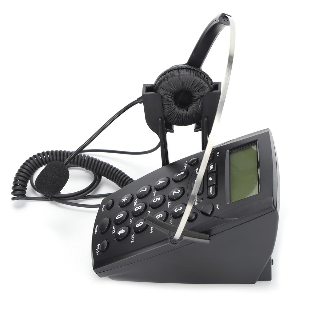 HT800 Call Center Wired Telephone with Omnidirectional Microphone Headset Suitable for Office and Home