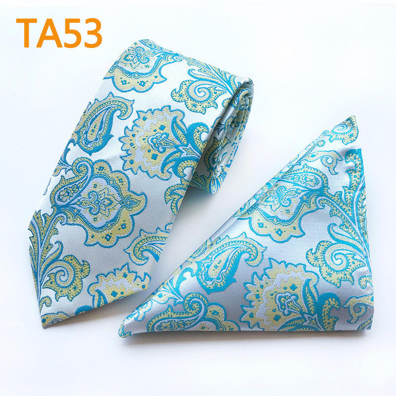 Polyester Large Waist Men'S Tie Men'S Pocket Towel Two-Piece Set