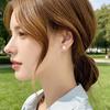 Cubic Zirconia Stud Earrings 1 Carat Diamond Look Earrings Elegant 360° Shiny Jewelry for Daily Wear Party Gift