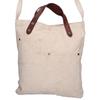 RRL Logo canvas leather handle 2WAY shoulder bag Tote Bag off whiteUsed