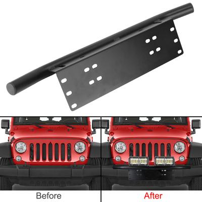 Auto Off Road LED Lichtleiste Rahmenhalter Aluminium Frontstoßstange Kennzeichenhalter Universal SUV Lampenhalter Log Light Mount Halterung