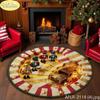3D Deep Pit Illusion Nutcracker Round Rug, Soft Non-Slip Living Room Carpet, Bedroom Xmas Decorative Rug, Holiday Home Decor
