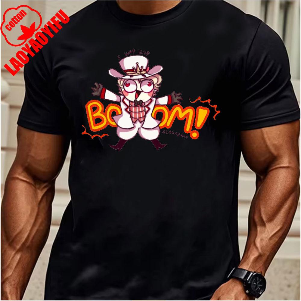 Hazbin Hotel Lucifer 2025 T-Shirt Comfortable Personality High Quality Cotton Tops Two-dimensional Nostalgia Retro Unique