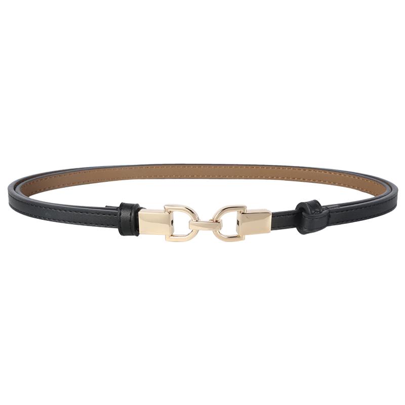 TUCANO Women s Double Ring Buckle Thin Cowhide Belt Fashion Belt