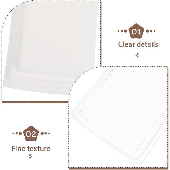 Tofficu 10-Piece Set of Empty Blank Ink Pad, Empty Blank Ink Pad, No Ink DIY Ink Stamp Pad, No Ink Fingerprin for Ink Refill DIY Painting