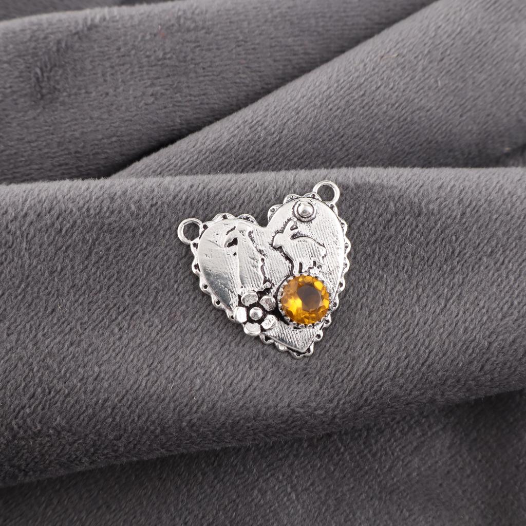 Citrine Pendant, 925 Solid Sterling Silver Gemstone Jewelry, Handmade Pendant, For Thanksgiving