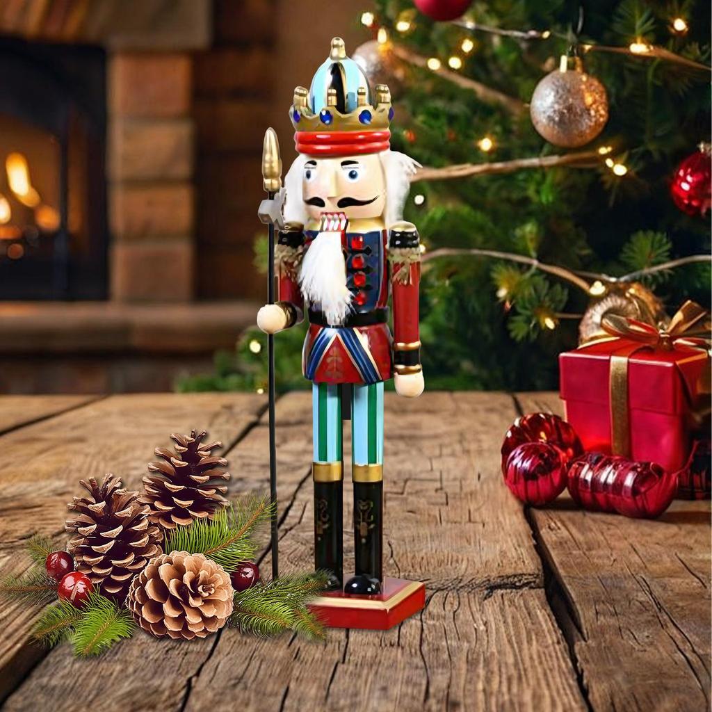 Nutcrackers Figures Nutcracker Soldier Doll Figure Christmas Festive Puppet Home Decor Party Supplies For Shelf Window
