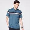 Men's Silk Blend Striped Polo Shirt