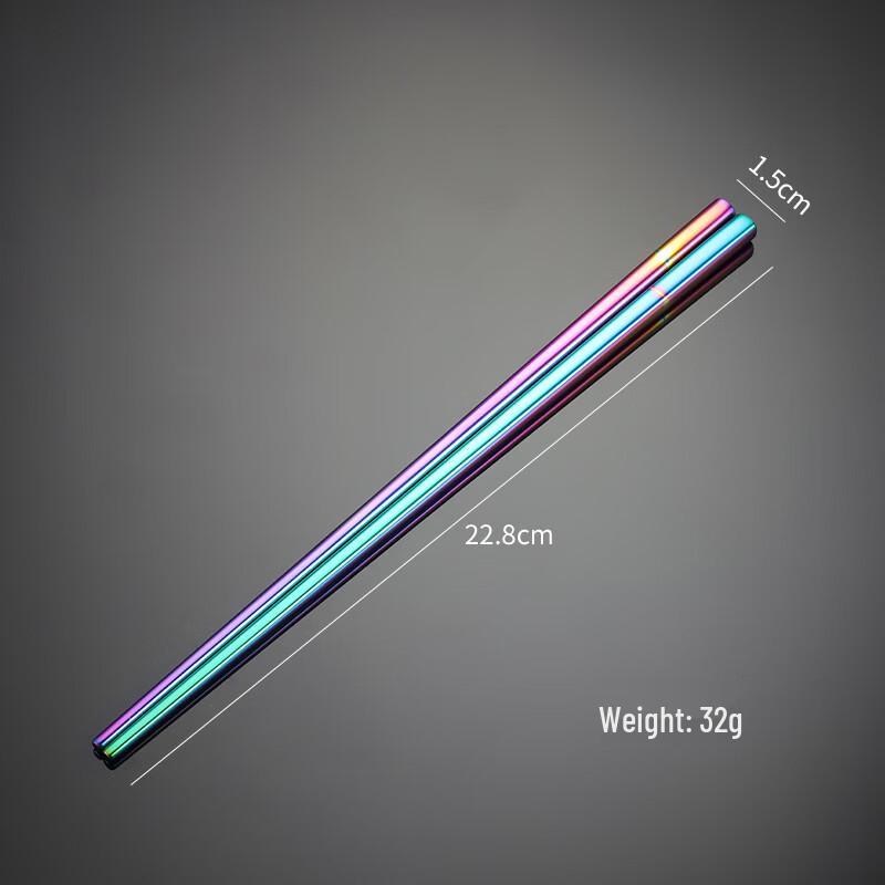 

Qianxing Colorful 304 Stainless Steel Hollow Chopsticks