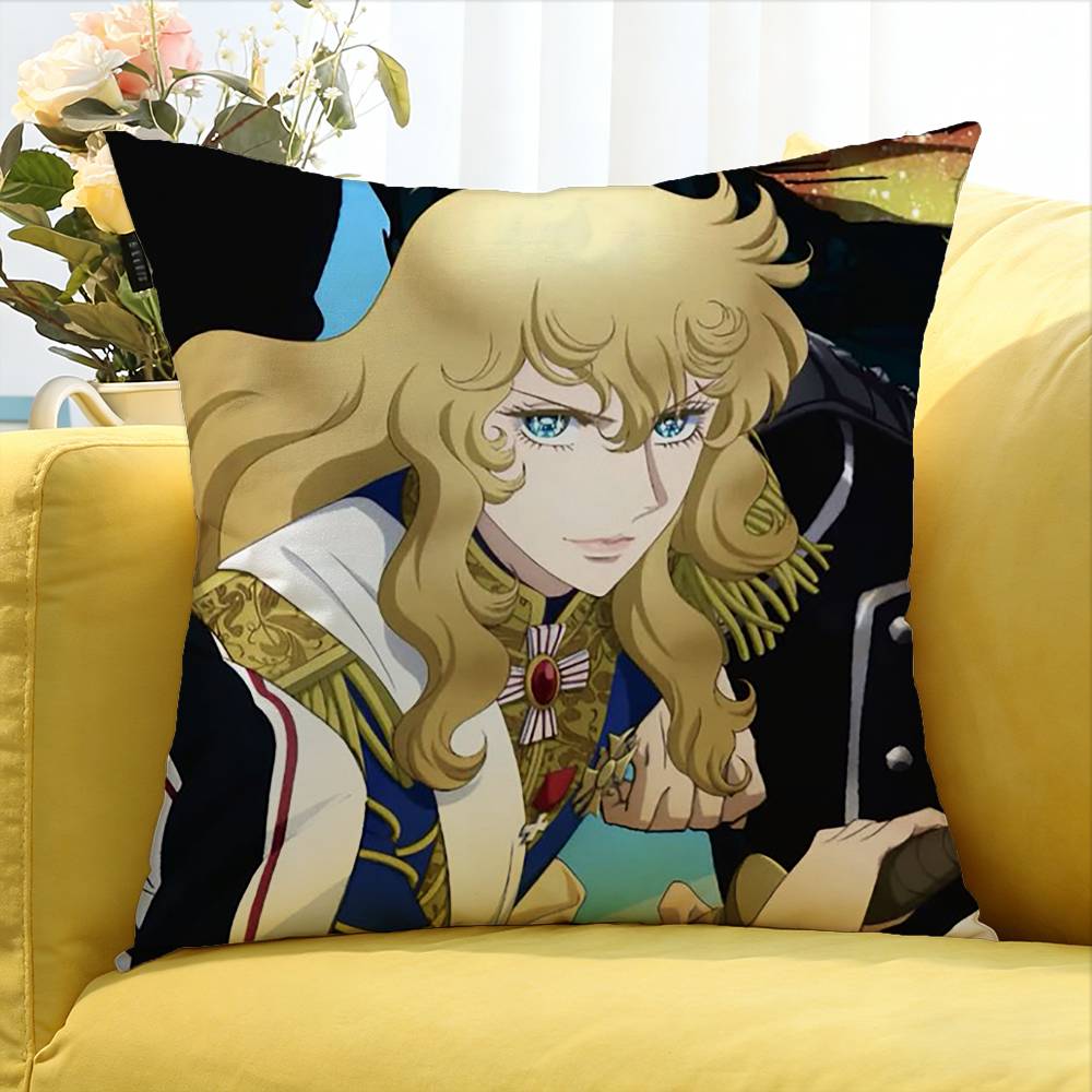 Lady Oscar Rose of Versailles   Various Sizes Square Pillow Case For Car Home Bedchamber Decor