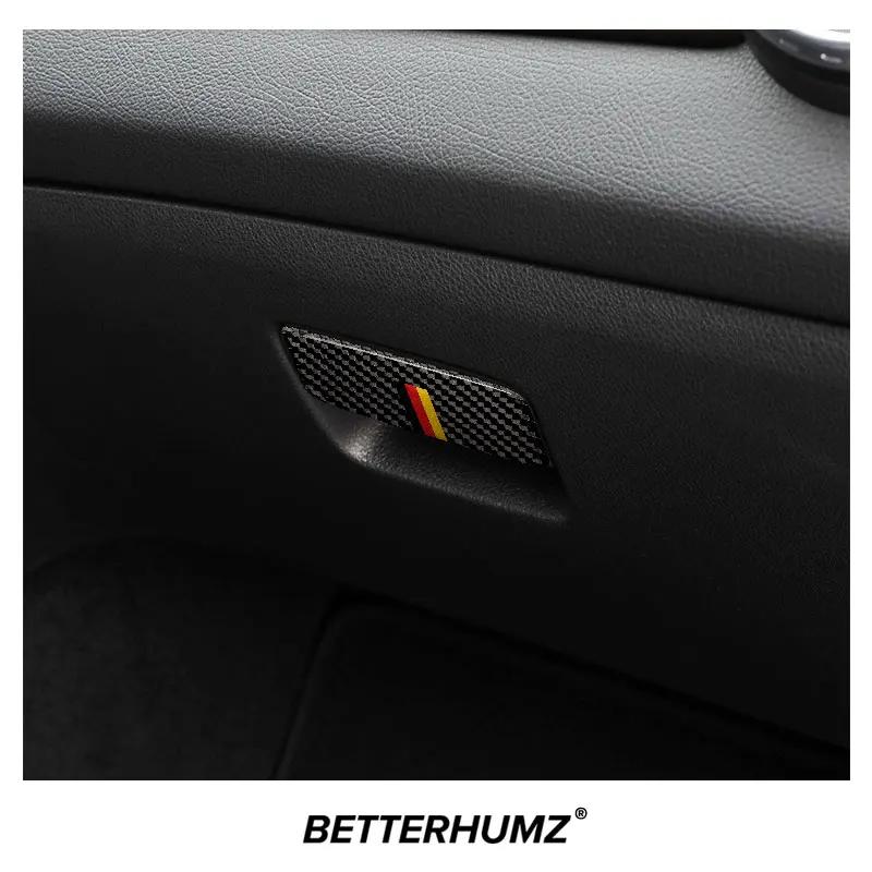 For Mercedes Benz W176 A Class CLA GLA Carbon Fiber Car Interior Copilot Glove Box Switch Panel Trim Sticker Tuning Accessories