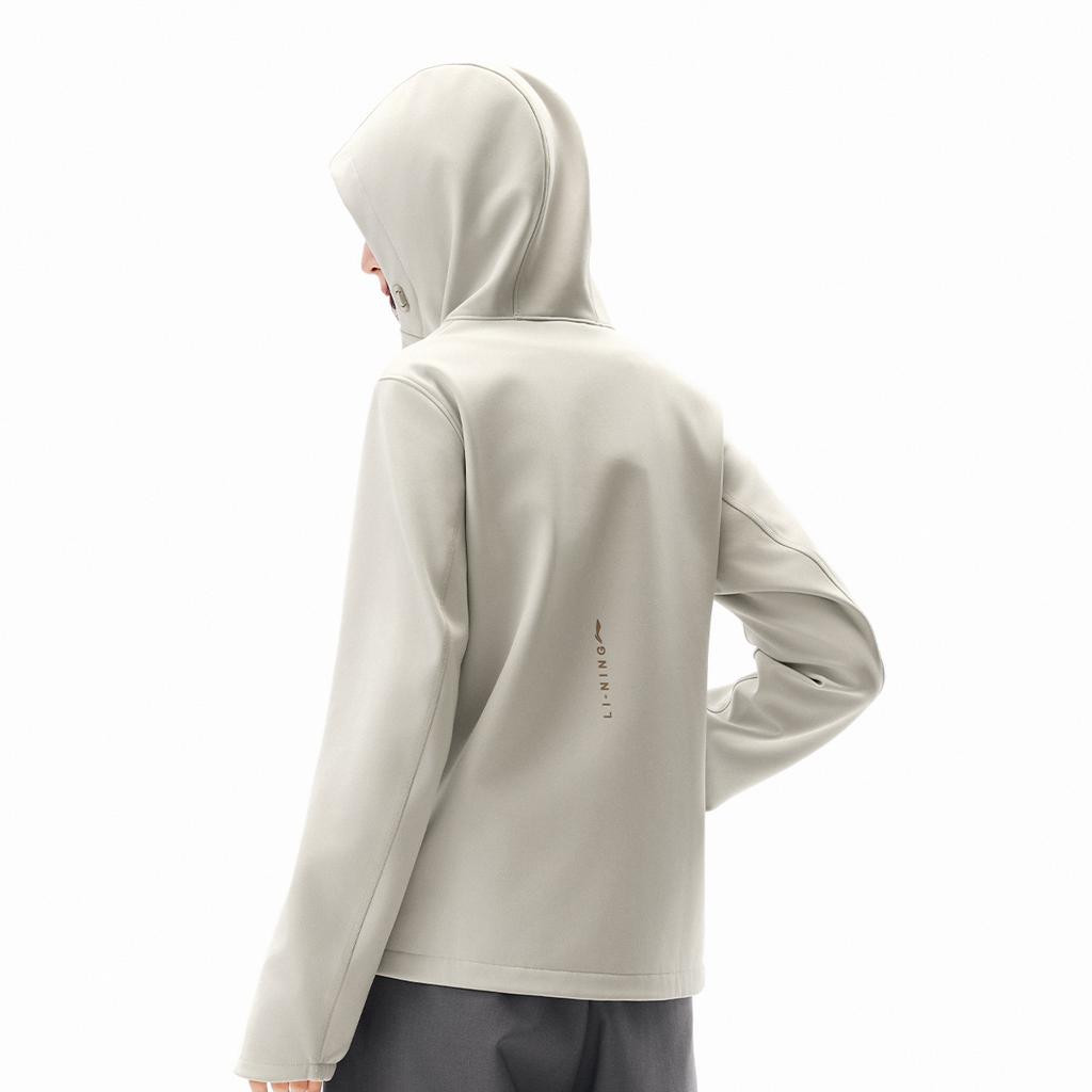Li Ning Fitness Series Winddichte Wasserabweisende Warme Kapuzenjacke Mit Logo Damenjacke AFDVE78-6