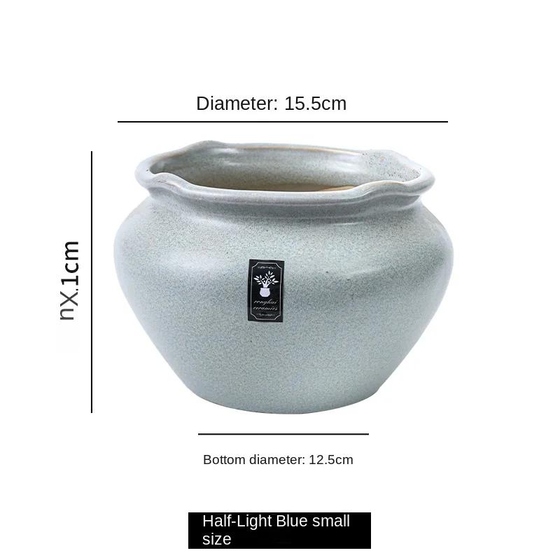 

Ваза в китайском стиле, керамика под глазурью, неправильная форма, для дома, гостиной, двора, рабочего стола, украшение, свет, роскошь, бонсай