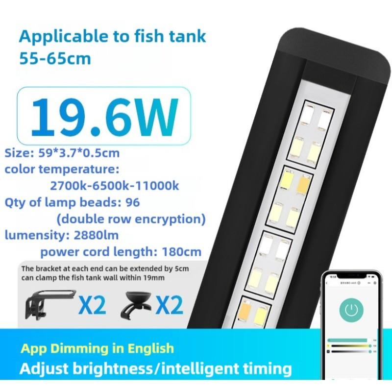 Full Spectrum Professional Highlight Algae Burst Bracket Light App Dimming Timing WRGB Aquatic Lamp Aquarium Fish Tank Light