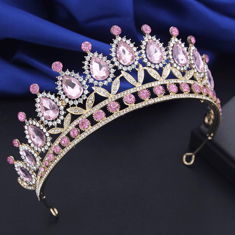 Black Rhinestone Tiaras and Crowns Headband for Queen Bridal Wedding Crown Hair Jewelry Princess Headbands Party Head Ornament