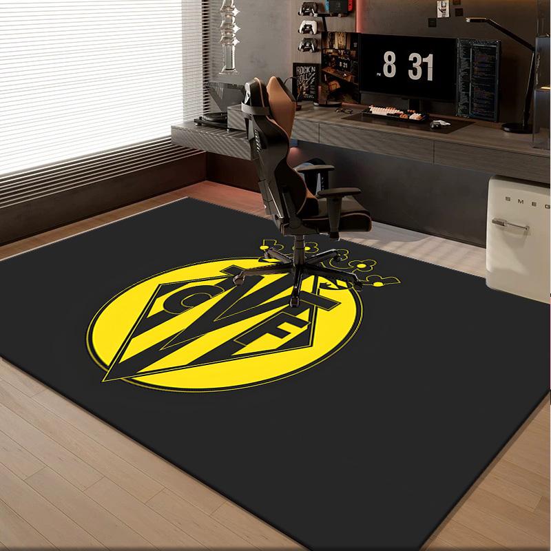 1PC rug Vill-arreal Flames Carpet, Chair Rug,Area Rug for Office Bedroom living rooms bedroom, Doormat decor Christmas fan gifts