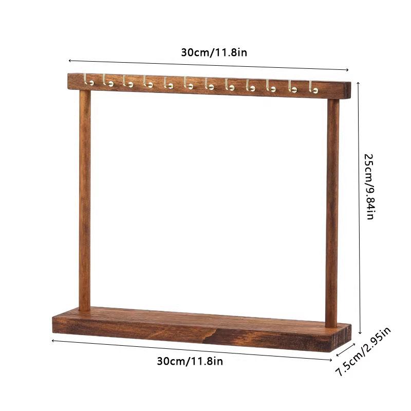 

Wooden Jewelry Organizer Necklace Holder Exquisite Design Jewelry Display Stand Support Stand Storage Rack Necklace Hanging Rack