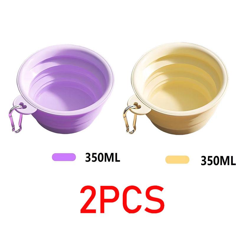 350ML Folding Dog Dish Collapsible Pet Bowl Water for Dog Drinking Bowl Cat Water Bowl Drinking Fountains for Dogs