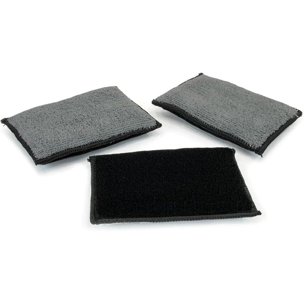 3PCS 5"×3" Car Interior Scrubbing Sponges, Microfiber Car Wash Sponges, Auto Detailing Scrub Pads, Interior Cleaning Sponges For Car Leather,