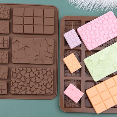 Schokoladenriegel Silikonform Bruchteil Waffel Schokoriegelformen Selbstgemachte Protein- und Energieriegelformen Backformen Wachsschmelzformen