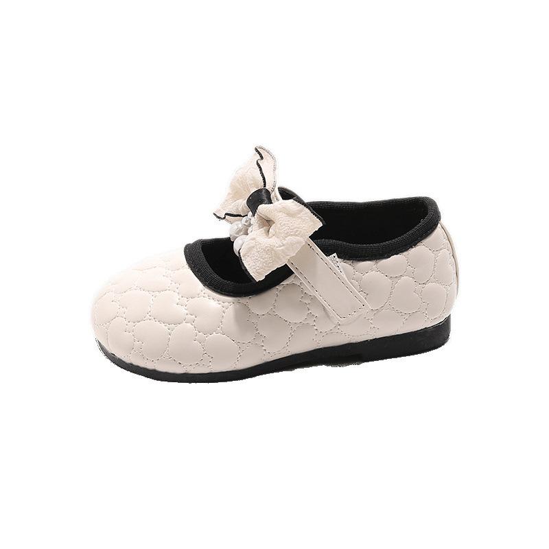 Girls shoes Children's princess small leather shoes 2025 spring and autumn new Doudou single shoes Xiaoxiangfeng soft-soled dance shoes
