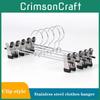 Durable Metal Clip Coat Hangers For Closet Organization With Non-slip Racks For Pants