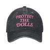 aProtect The Dolls Bold Feminist Empowerment Baseball Cap Vintage Distressed Cotton  Snapback Cap Unstructured Soft Hats Cap