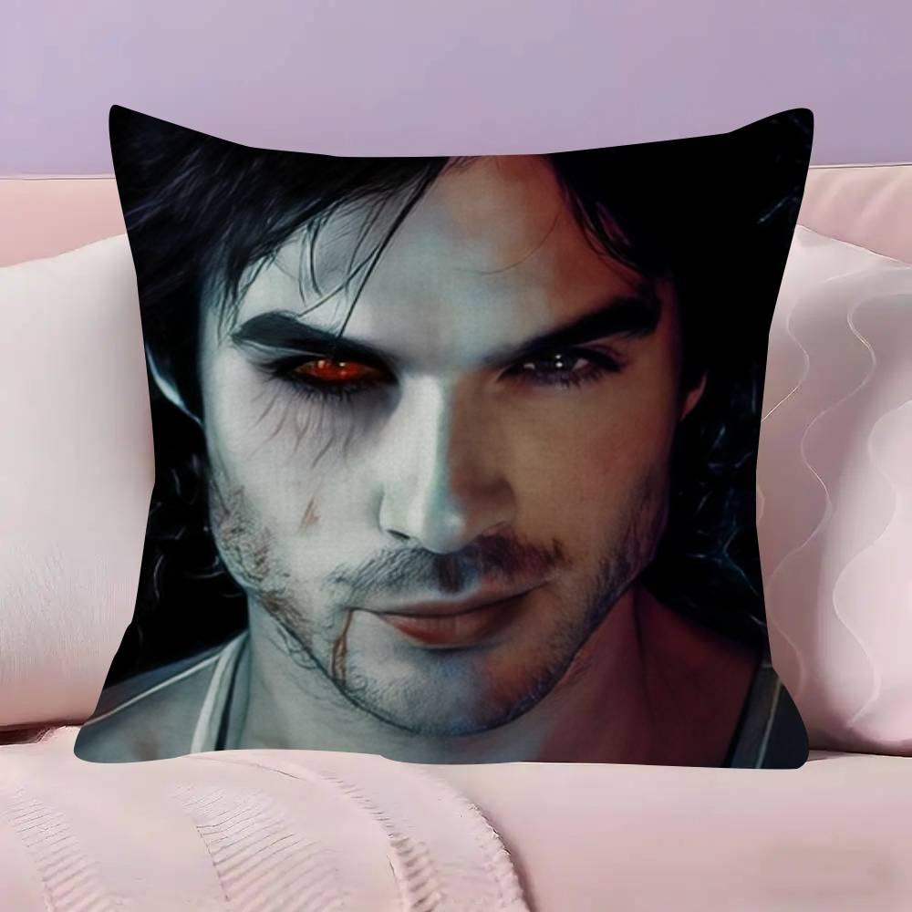 

Damon Salvatore The Vampire Pillowcases Home Bedding Decorative Pillow Cover Wedding Super Soft Pillow Case 30x30cm